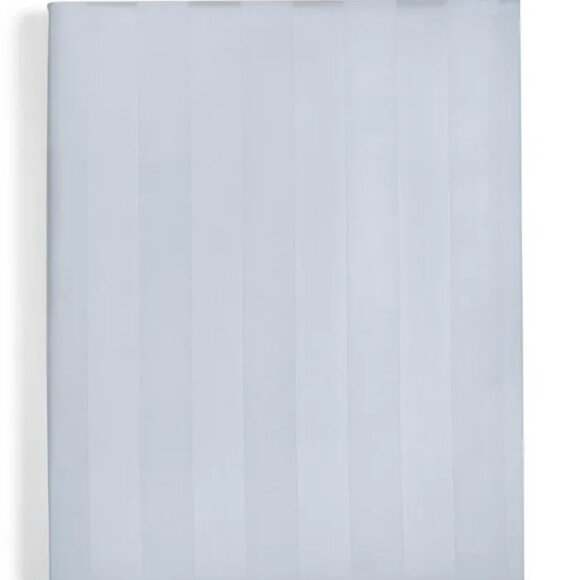 Charter Club Stripe 550TC King Flat Sheet Cotton Damask Vapor New $85 - Picture 2 of 2